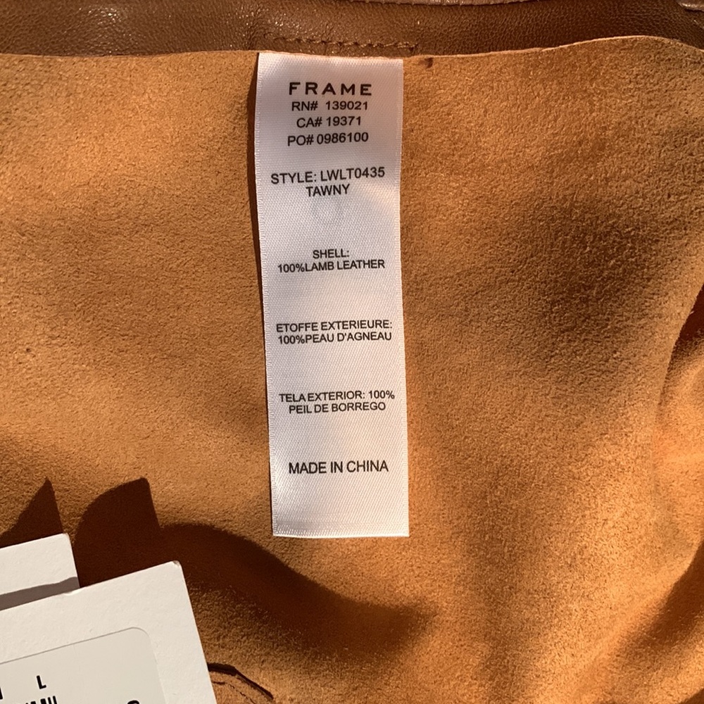 FrameDenim• Leather Culotte• Tawny Color - Picture 6 of 8